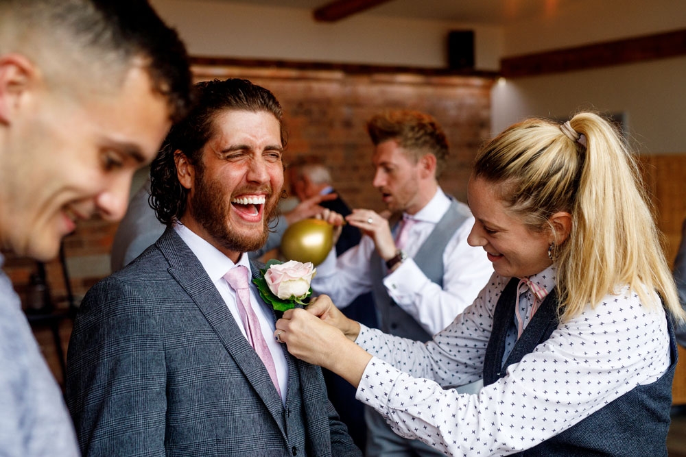 groom getting ready