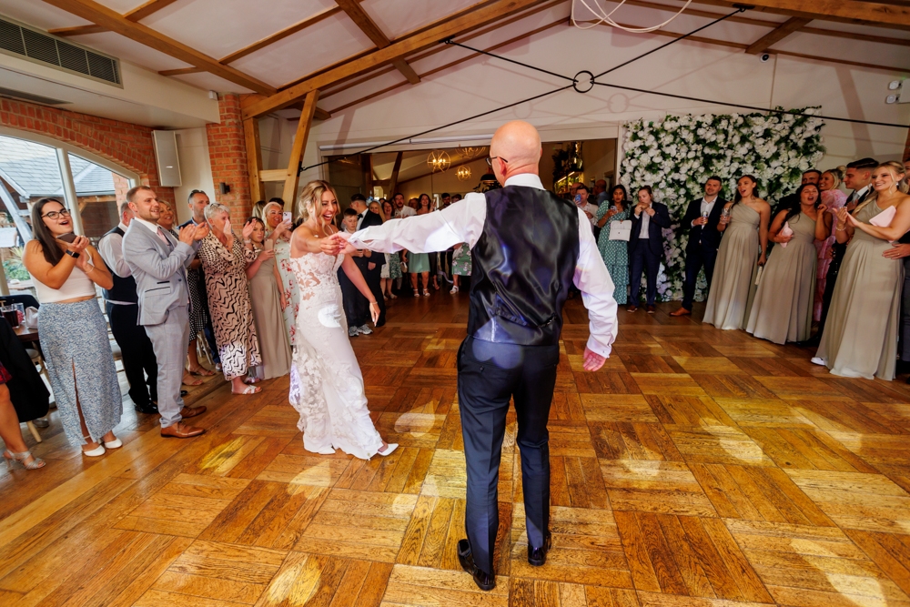 bride and grooms fist dance 