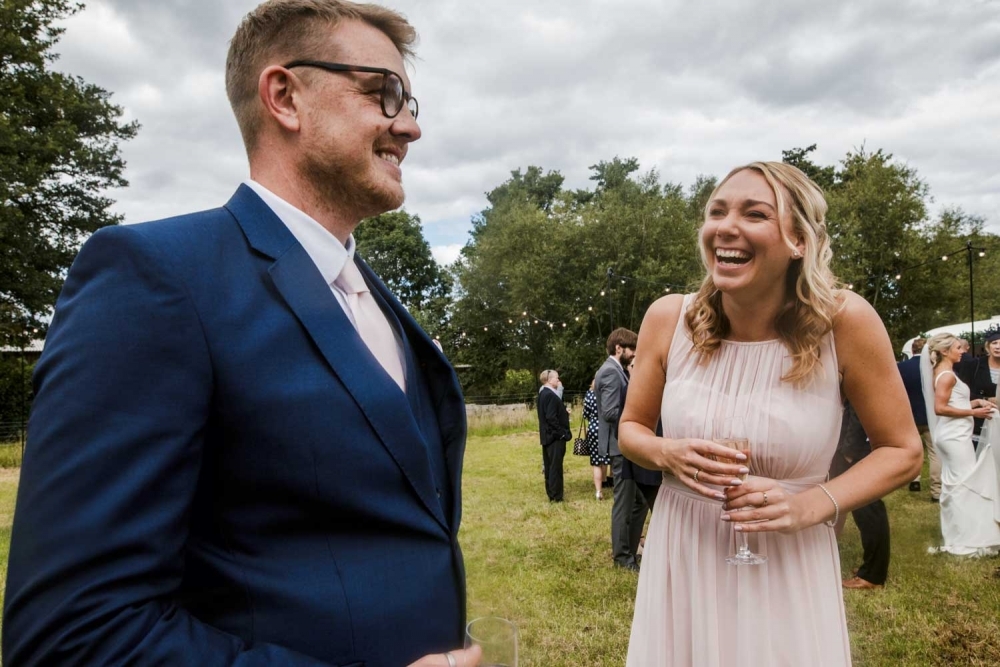 shot of wedding guests enjoying their day