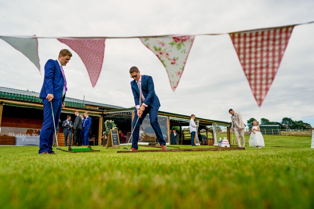 guests laughing during drinks reception 