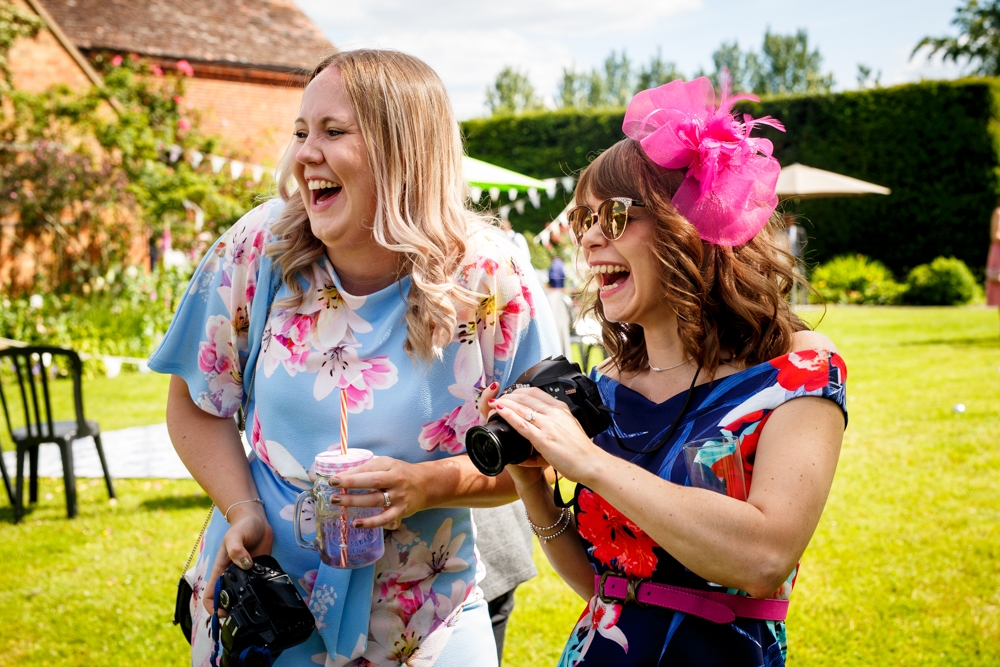 shot of wedding guests enjoying their day