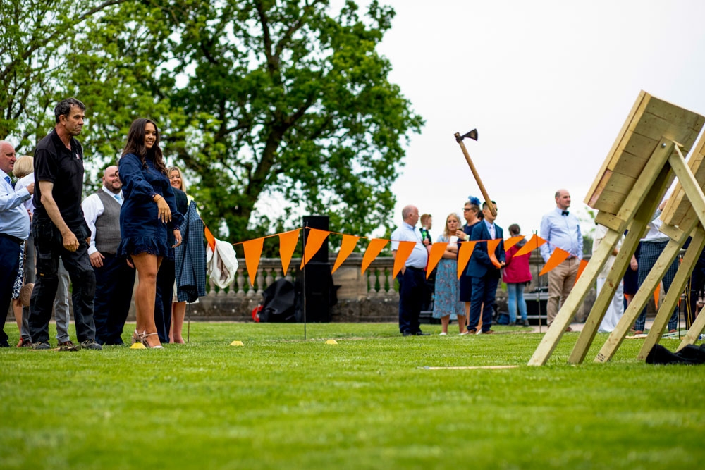 guests axe throwing