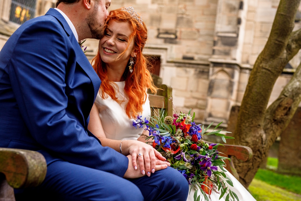 bride and groom portrait