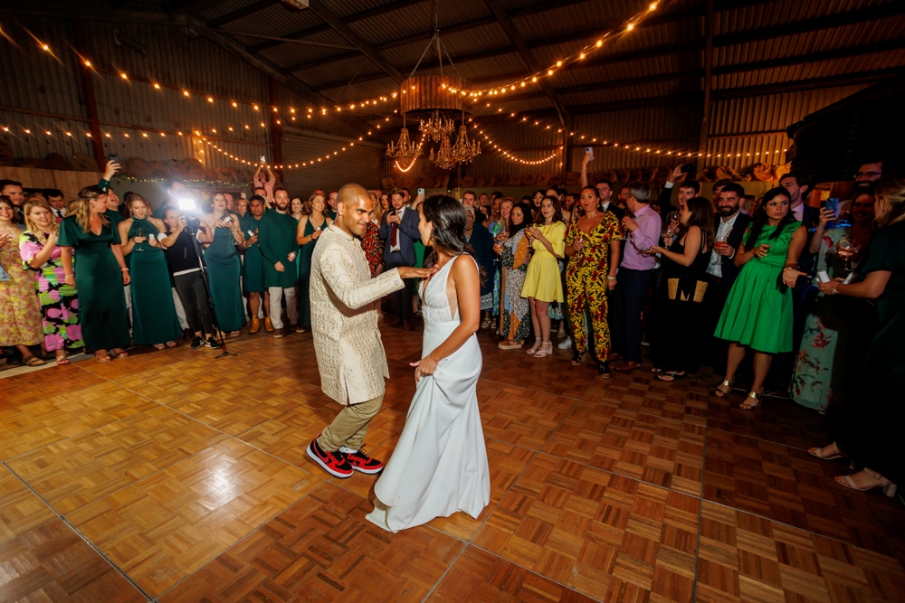 bride and grooms first dance 
